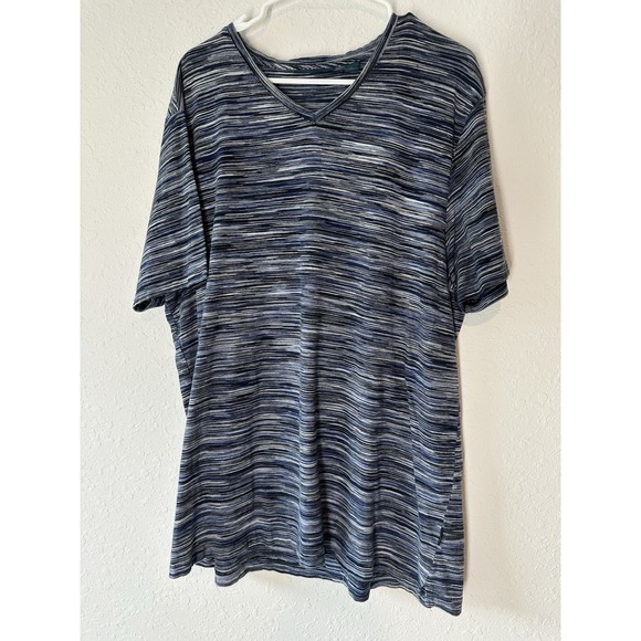 Fantastic Perry Ellis Purple Heathered V-Neck Short Sleeve T-Shirt Size XL EUC - Picture 1 of 5